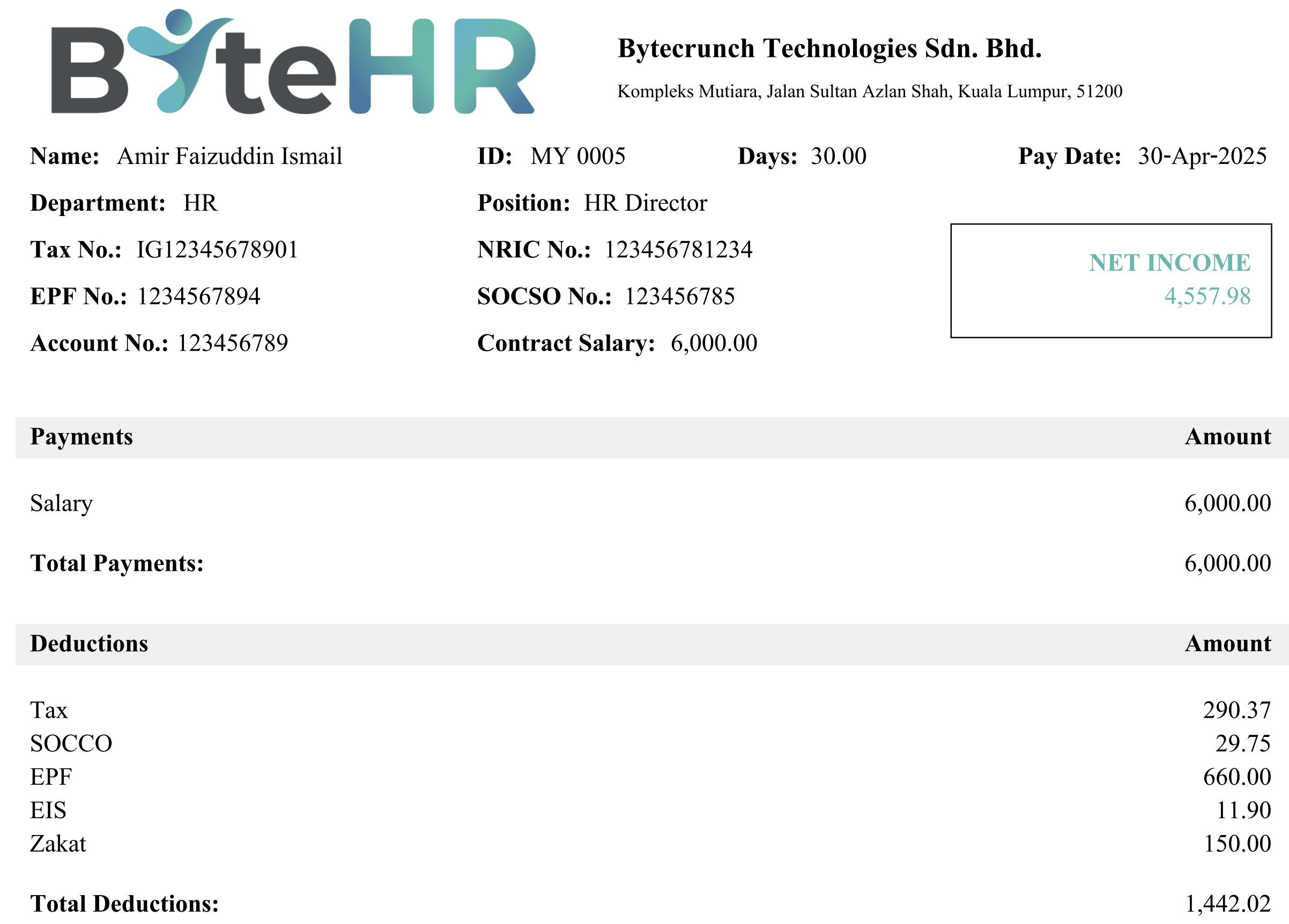 Generate local and international bank files for salary transfer